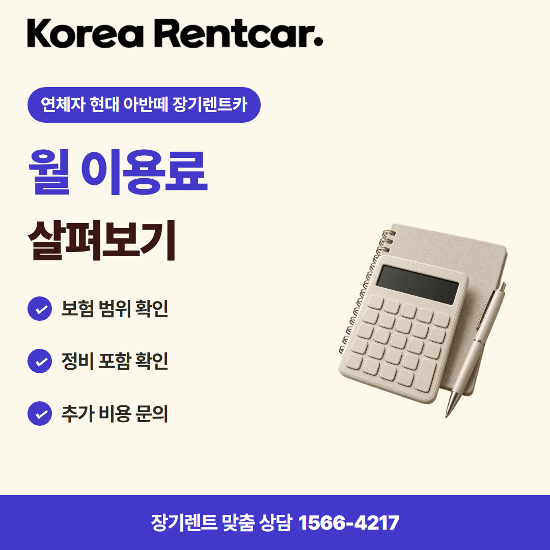 연체자 현대 아반떼 장기렌트카 차량 선택 카드뉴스 3